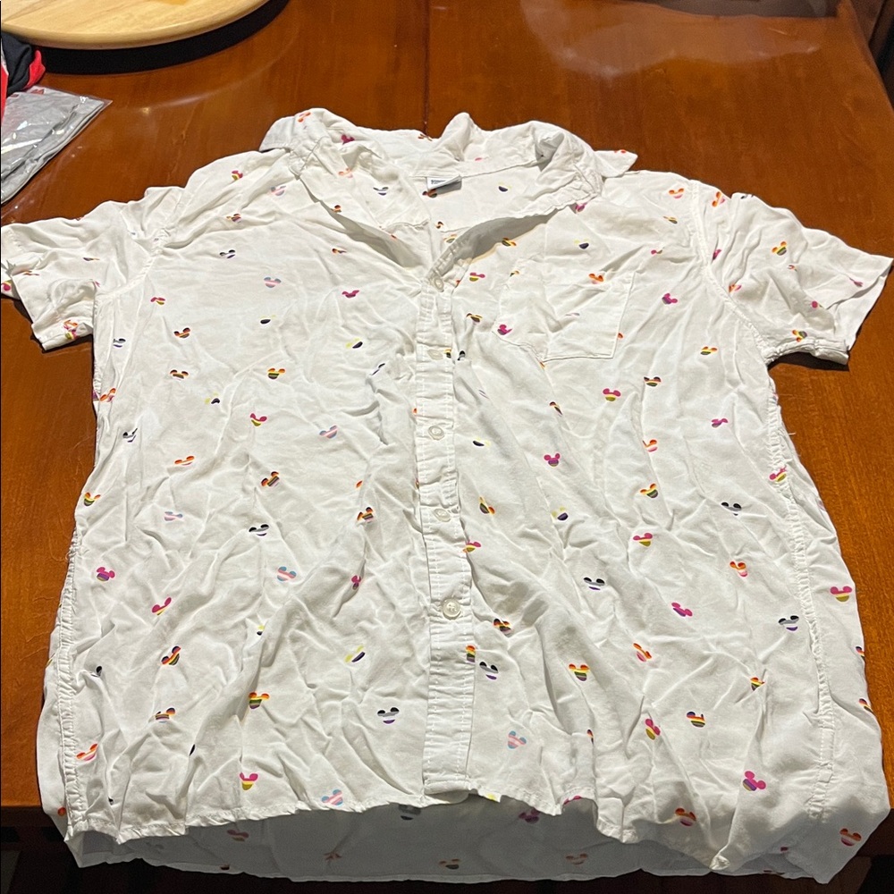 Disney White Patterned Shirt